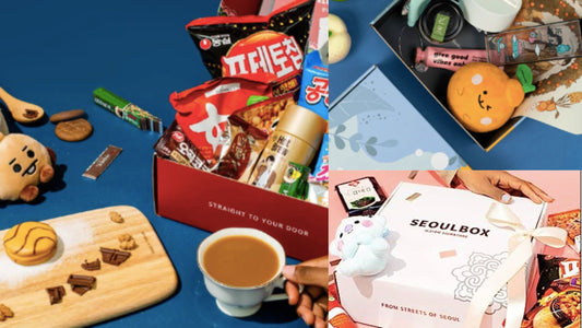 A combination of Seoulbox's snack and lifestyle boxes