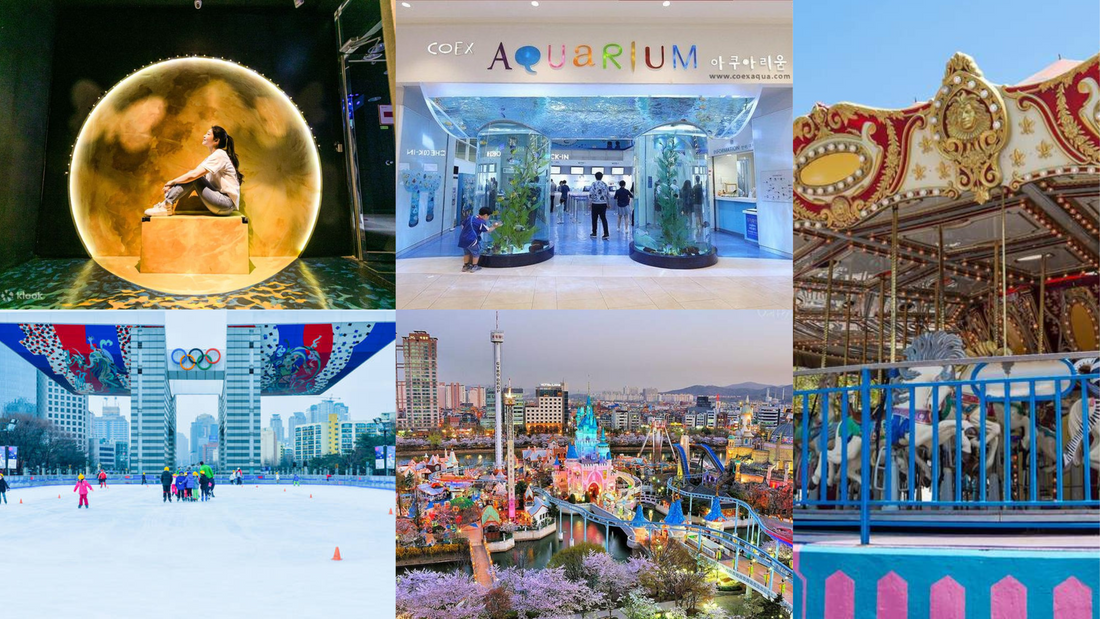 collage of various activities to do in Seoul, South Korea